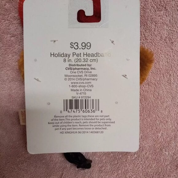 Antlers Pet Headband Costume Reindeer Christmas Red Green Brown Adjustable - Picture 6 of 9